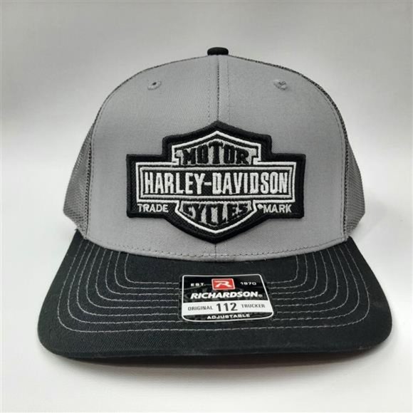 HD Biker Richardson 112 Trucker Cap Hat Mesh Snapback Harley Davidson Patch Moto main image 5